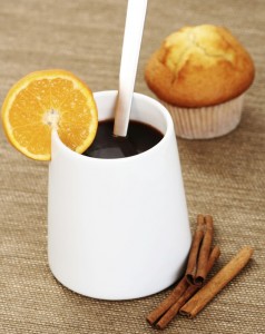 hot chocolate and muffin