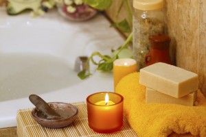 spa in home bathroom