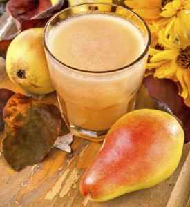 freshly squeezed juice made from organic and healthy pears